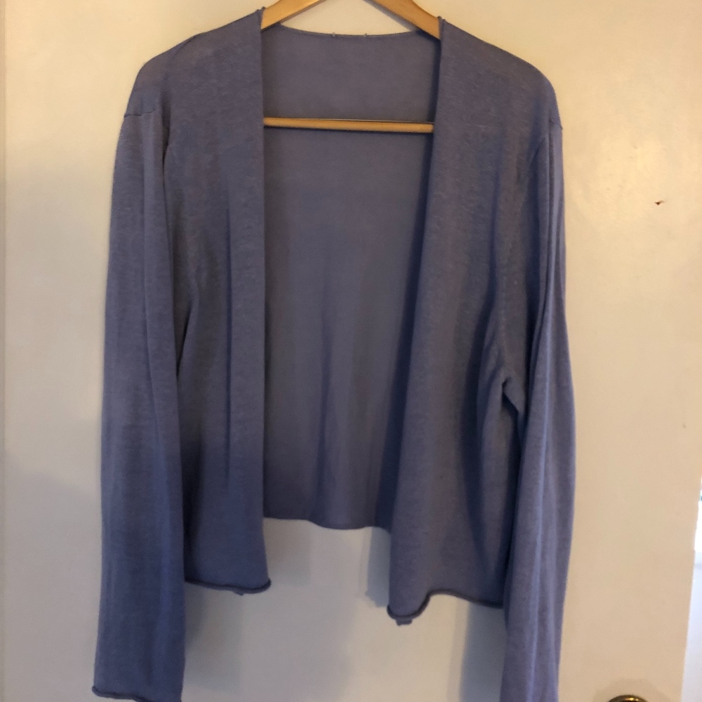 J Jill lavender open front cardigan